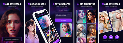 AI Art Generator App graphic design