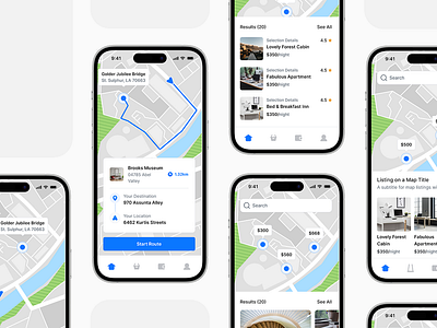 Navigation & Listings - Lookscout Design System android clean design ios layout lookscout mobile mobile app responsive ui user interface ux