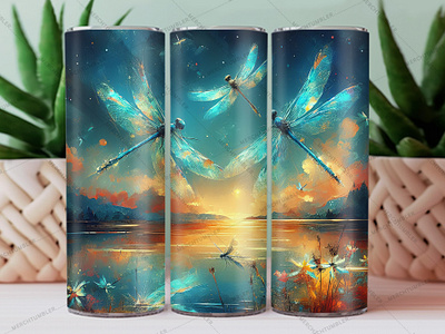 Watercolor Dragonfly Skinny Tumbler Wrap 20 oz tumbler 30 oz tumbler color image deaginfly art design tumbler dragonfly dragonfly template illustration photography seamless tumbler skinny tumbler sublimation tumbler design tumbler sublimation tumbler warp vector art warercolor vector art watercolor watercolor vector waterslide tumbler