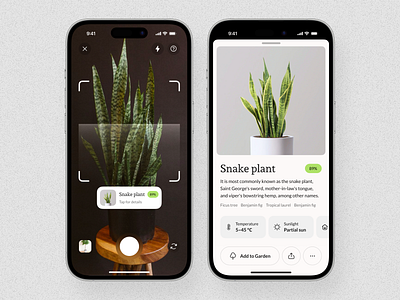 Plant Identification Mobile App app app design apps design mobile mobile app mobile app design mobile design ui