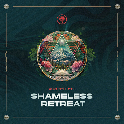 Shameless Retreat 2024 branding graphic design