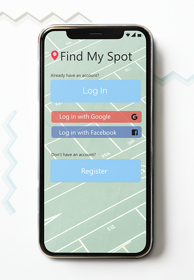 Find My Spot - Mobile Application Design logo ui ux