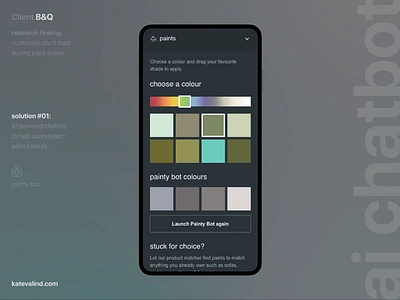 AI Chatbot | B2C Ecommerce ai app app design b2c chatbot diy ecommerce gray home improvement mobile mobile app design mobile design paint product design responsive design tablet ui ui design ux ux design