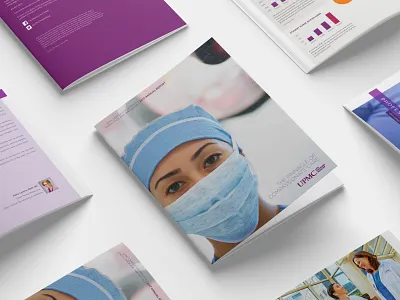 UPMC Schools of Nursing annual report design graphic design print typography