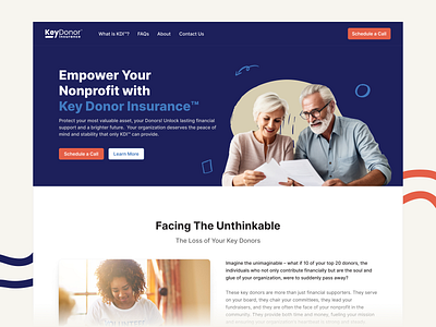 Key Donor Insurance Website donation figma health illustrations insurance scribbles ui ux webdesign website