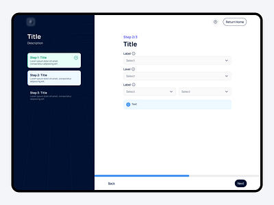 Stepper Progress design host host progress interfaces designer login login progress onbording onbording progress progress register register progress step step step stepper stepper progress ui ux visual web