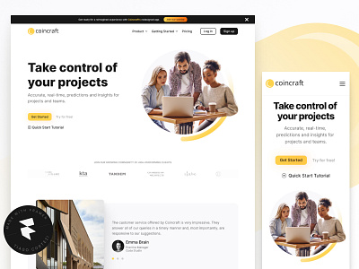 Coincraft SaaS Landing Page architect design landing landing page saas ui ux webdesign