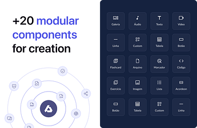 Modular Components LMS Builder design edtech lms saas ui webapp