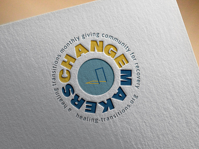 Healing Transitions "Changemakers" Logo angel oak creative branding graphic design illustration logo nonprofits typography