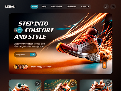 URBAN Shoe Shop figma firefly photoshop ui ux webdesign