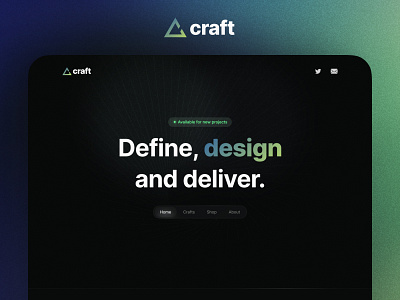 Craft - Framer Template designer digital product e commerce framer modern no code portfolio shop showcase template ui ux webdesign webflow website