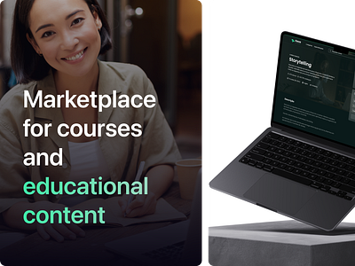 Course Page edtech lms marketplace saas ui ux website