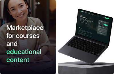 Course Page edtech lms marketplace saas ui ux website