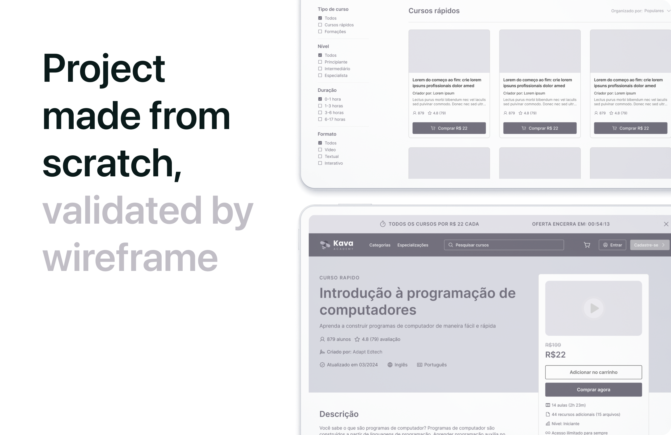 Wireframe Marketplace edtech lms marketplace saas ui ux website wireframe