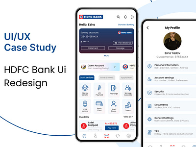 HDFC Bank Redesign – Enhanced User Experience & Interface app design banking branding case study digital banking finance financial services fintech graphic design hdfc bank interaction design mobile app prototype redesign ui uiux user experience user interface visual design wireframe