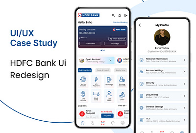 HDFC Bank Redesign – Enhanced User Experience & Interface app design banking branding case study digital banking finance financial services fintech graphic design hdfc bank interaction design mobile app prototype redesign ui uiux user experience user interface visual design wireframe