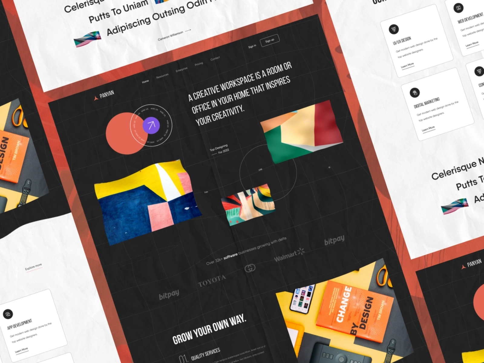 Creative Agency Landing Page Website agency branding brutalism clean company corporate creative agency design digital graphic design landingpage modern portofolio studio typography ui ux webdesign website