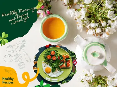Instagram post :healthy organic food animation branding graphic design