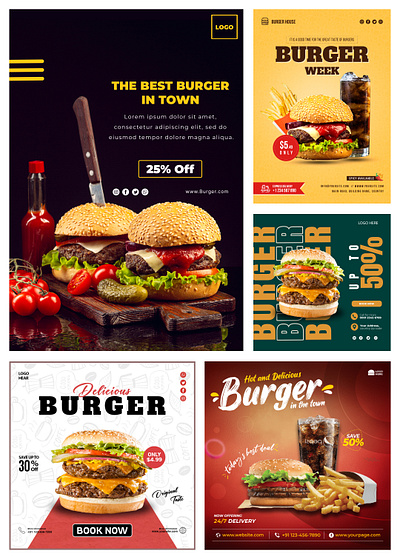 Burger Poster Design graphic design posters social media posters