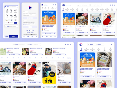 Giveaway Finder Responsive UI Design giveaway graphic design parsanasir responsive design ui ui design