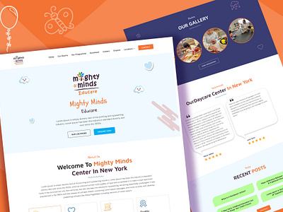 Child Care Center - Website Design animation babycare branding child care firm childern care firm daycare design designinspiration education graphic design kids kids care center motion graphics ui uidesign webdesign