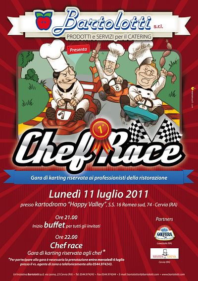 Bartolotti | "Chef race" flyer advertising flyer graphic design
