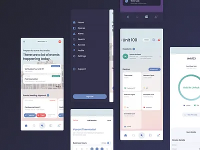 Smart Building Management Mobile Concept design madebycraft mobile smart home ui ux