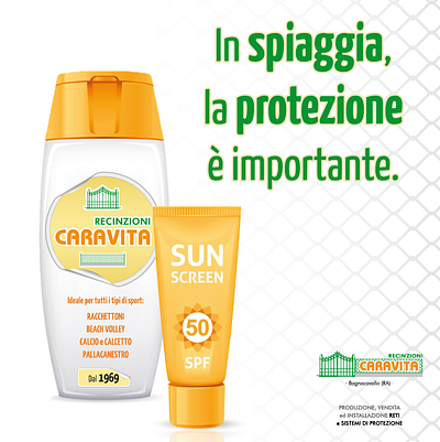 Caravita recinzioni | Promo brochure for beach fencing (cover) adv advertising creative advertising graphic design