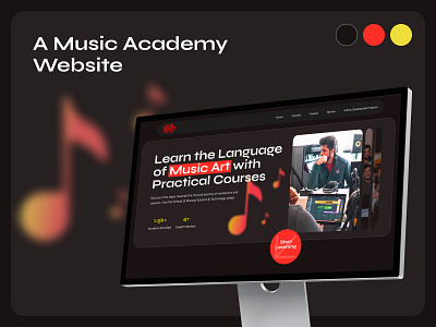 Music Academy Website academy branding music music website ui uiux design ux web design website