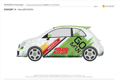 HR design | Abarth Fiat 500 "Go&fun" customization automotive graphic design wrapping