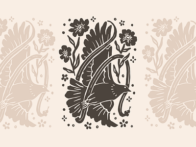Dove & Serpent Tattoo Design artwork design graphic design illustration linework linocut nature tattoo woodblock