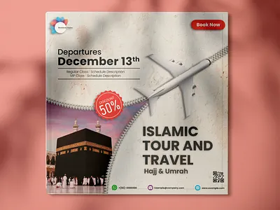 Islamic Travel POSTER | AD adobe photoshop brand brand identity branding branding process campaign design card design design graphic design hajj illustration islamic poster logo poster social media design travel travel agency travel poster traveling umrah