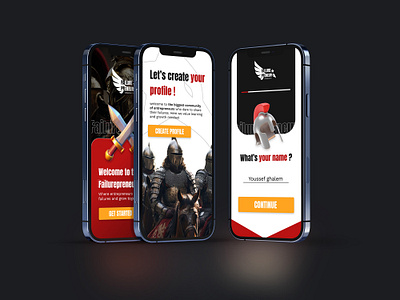 Failurepreneur Community APP | UI Design app design art direction figma graphic design ui design