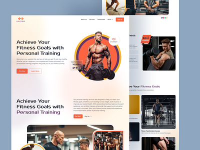 Personal Fitness Trainer landing page branding design figma fitness trainer fitness trainer landing page jitter landing page logo minimal motion graphics ui ux webstie