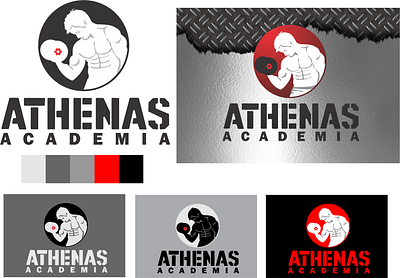 Design Logo Academia branding coreldraw design lo design logo graphic design gym logo vetor