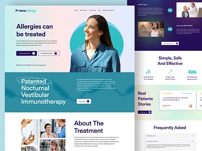 Landing Page Redesign for Medical Professionals adobe photoshop cc allergy allergy treatment branding figma graphic design landing page design medical medical website design treatment typography ui ux website design wireframing