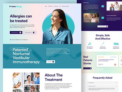 Potens Allergy Website Design adobe photoshop cc allergy allergy treatment branding figma graphic design landing page design medical medical website design treatment typography ui ux website design wireframing