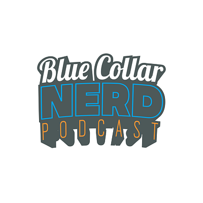 Blue Collar Nerd Podcast branding design graphic design logo