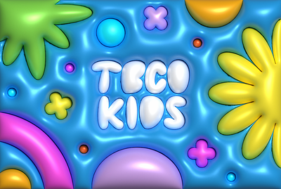 TBCO KIDS / Brand Design 3d branding childrens illustrator inflation kids logo