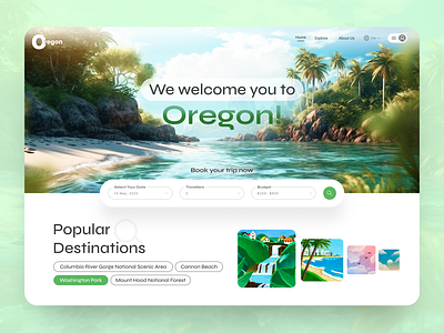 Tourism Hero Section ai hero section beach beach hero section beach landing page booking booking landing page graphic design hero section hotel illustration inspiration landing page tourism tourism hero section tourism landing page travel hero section travel landing page ui website