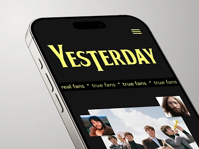 Yesterday - mobile app adobe illustrator app design figma interface design mobile app design music app the beatles ui user interface