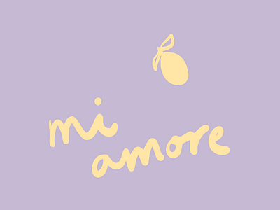 mi amore logo brand design brand identity branding branding inspo color palette design inspiration graphic design illustration italian inspired lemon lemons logo logo design primary logo purple yellow