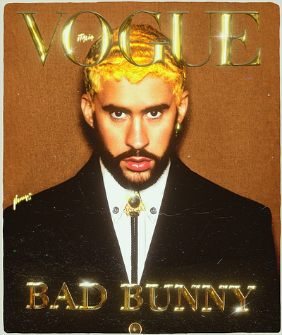 Bad Bunny Vogue Italia Magazine Cover [Nomehas Visuals edit] art director bad bunny covers italia vogue