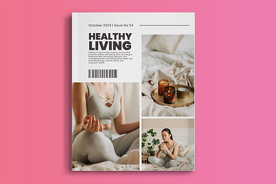 Magazine Cover Design graphic design healthy living interior design magazine design ui