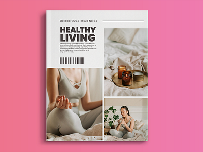 Magazine Cover Design graphic design healthy living interior design magazine design ui