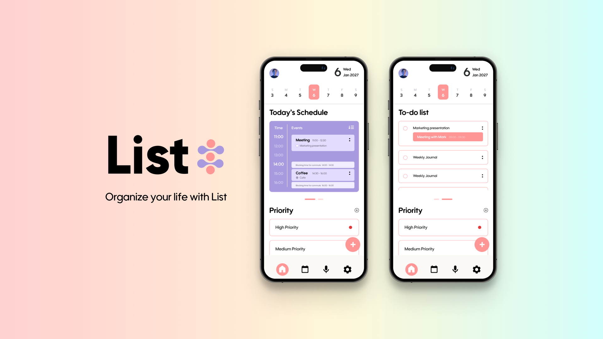 List : Organize your life with List app application application design case study design interface ios schedule ui ux