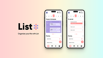 List : Organize your life with List app application application design case study design interface ios schedule ui ux