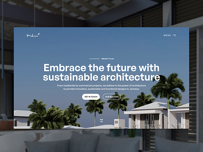 Wright Plus - Architecture firm Landing page architecture design figma freelance jamaica responsive sustainable ui ux web design services web development webdesign webflow