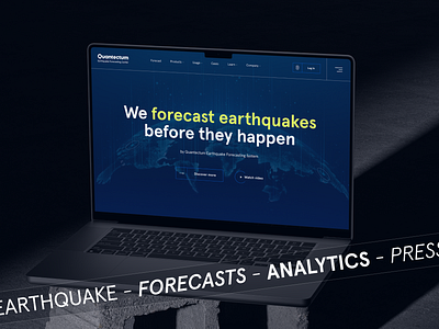 Quantectum - earthquake forecasts | UX/UI Design design earthquake figma forecasts ui ux web