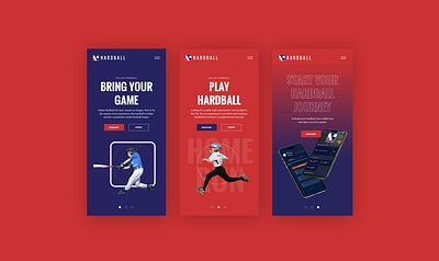 Dallas Hardball Homepage Comps baseball branding ui web3